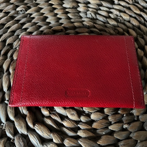 Coach Bags Coach Business Card Holder Red Leather Poshmark